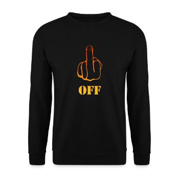 Fuck off - Unisex Pullover - Schwarz - Vorne - Alina (178cm) & Michal (187cm)
