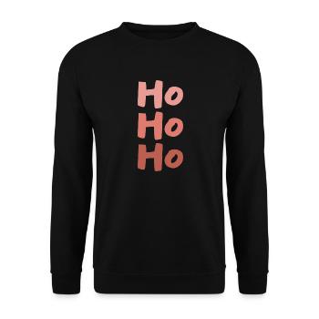 Ho Ho Ho - Unisex Sweatshirt - black - Front - Alina (178cm) & Michal (187cm)