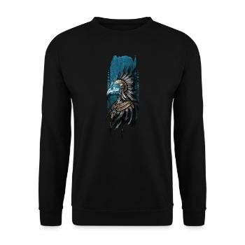 Gardien divin : Horus, le dieu égyptien - Sweat-shirt Unisexe - noir - Devant - Alina (178cm) & Michal (187cm)