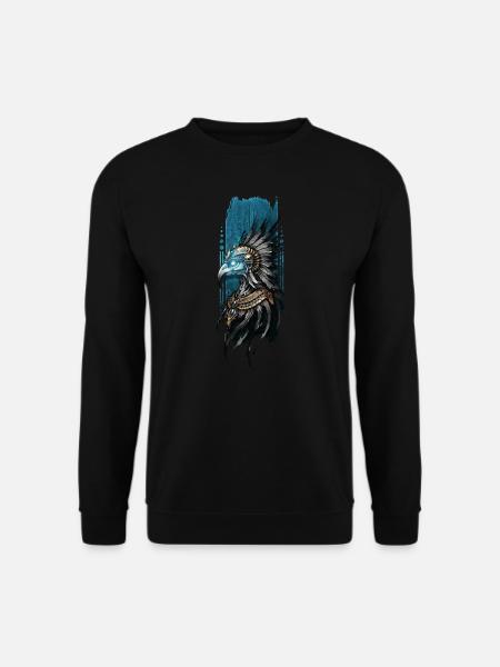 Göttlicher Wächter: Ägyptens Gott Horus - Unisex Pullover - Schwarz