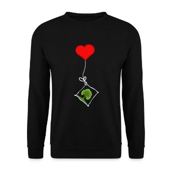 Tree with heart - Unisex Sweatshirt - black - Front - Alina (178cm) & Michal (187cm)