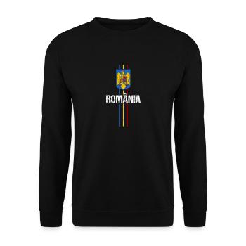 Romanians Romania - Unisex Sweatshirt - black - Front - Alina (178cm) & Michal (187cm)