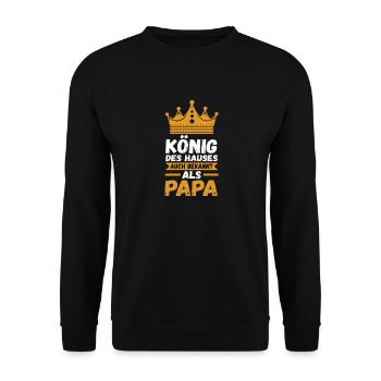 Père Papa - Sweat-shirt Unisexe - noir - Devant - Alina (178cm) & Michal (187cm)
