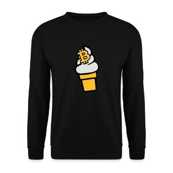 Bitcoin-Cream - Unisex Sweatshirt - black - Front - Alina (178cm) & Michal (187cm)