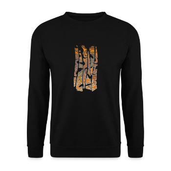 waterfall_black1 - Unisex Pullover - Schwarz - Vorne - Alina (178cm) & Michal (187cm)