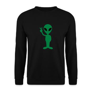 Extraterrestre vert - Sweat-shirt Unisexe - noir - Devant - Alina (178cm) & Michal (187cm)