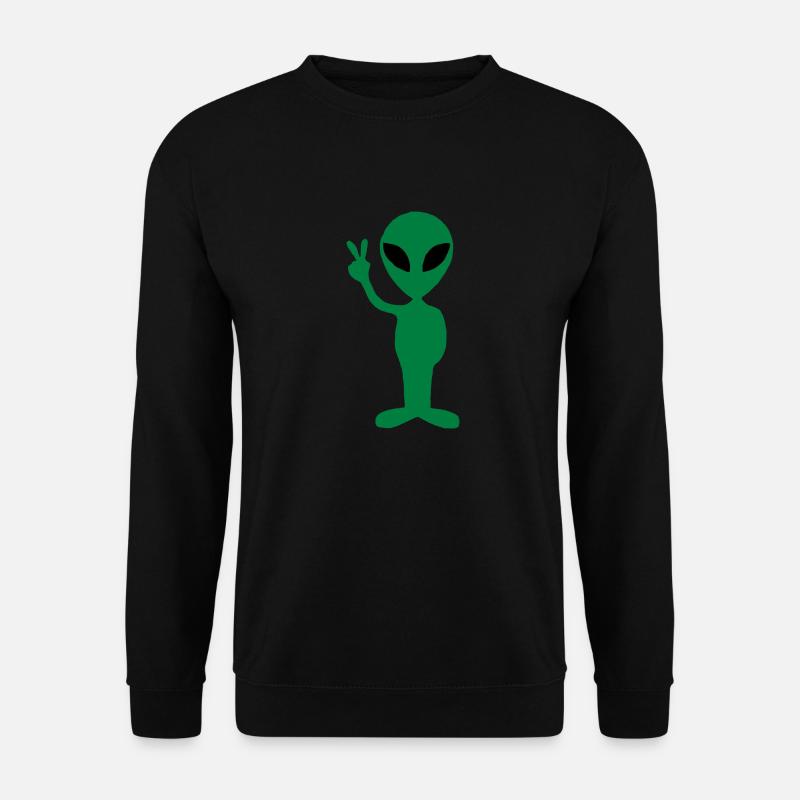 Grüner Alien - Unisex Pullover - Schwarz
