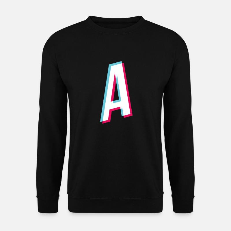 A - letter A - Unisex Sweatshirt - black