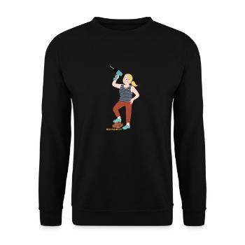 Nicole Michael DIY Gifts and Merchandise - Unisex Sweatshirt - black - Front - Alina (178cm) & Michal (187cm)
