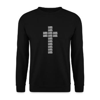 Mensonges Croix - Sweat-shirt Unisexe - noir - Devant - Alina (178cm) & Michal (187cm)