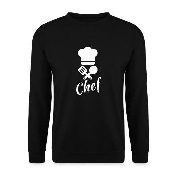 Chef - Unisex Sweatshirt - black - Front - Alina (178cm) & Michal (187cm)