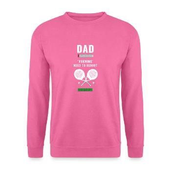 Papa batterie basse. Avertissement besoins Padel pour la charge - Sweat-shirt Unisexe - rose - Devant