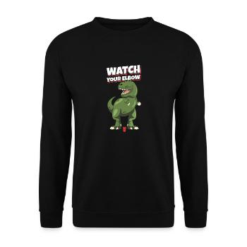 Beerpong Trex Funshirt - Sweat-shirt Unisexe - noir - Devant - Alina (178cm) & Michal (187cm)