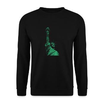 Statue de la Liberté - Sweat-shirt Unisexe - noir - Devant - Alina (178cm) & Michal (187cm)
