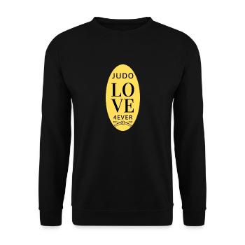 Judo Love 4Ever - Judo Geschenkidee - Unisex Pullover - Schwarz - Vorne - Alina (178cm) & Michal (187cm)