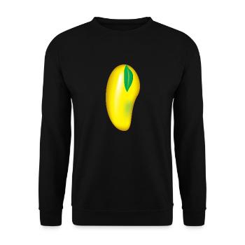 I love mango fruit - Unisex Sweatshirt - black - Front - Alina (178cm) & Michal (187cm)