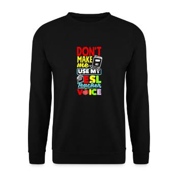 ESL Teacher Linguist Multilingual Teaching - Unisex Pullover - Schwarz - Vorne - Alina (178cm) & Michal (187cm)