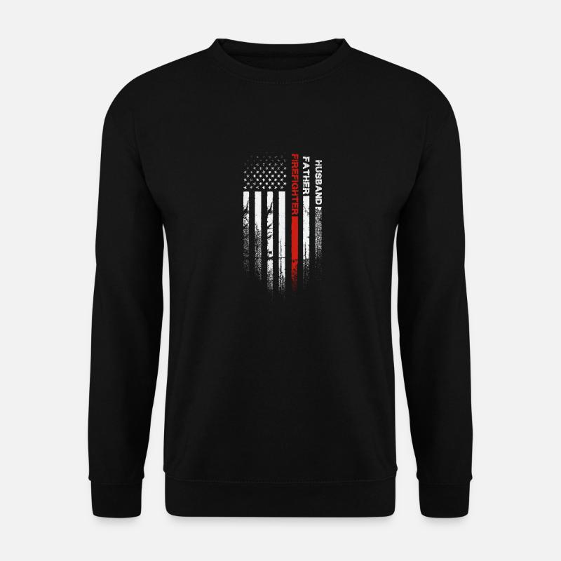 | Feuerwehr Helden-| Amerikanischer Feuerwehrmann - Unisex Pullover - Schwarz