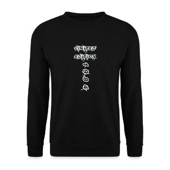1984 - Unisex Pullover - Schwarz - Vorne - Alina (178cm) & Michal (187cm)