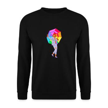 Lgbtq Women Flag LGBTQ - Unisex Sweatshirt - black - Front - Alina (178cm) & Michal (187cm)