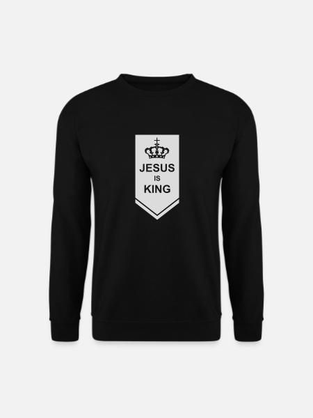 jesus is king Zitat - Unisex Pullover - Schwarz