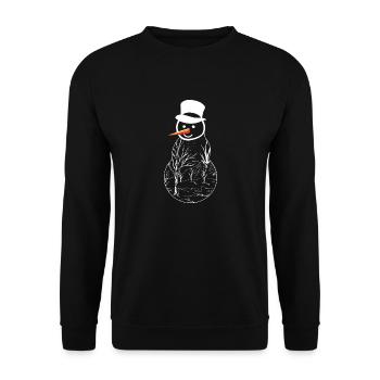 J’aime l’hiver, la neige, le froid et le bonhomme de neige - Sweat-shirt Unisexe - noir - Devant - Alina (178cm) & Michal (187cm)