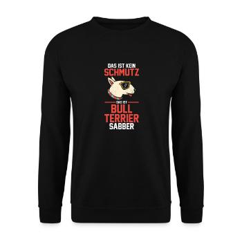 Hund Bull Terrier - Unisex Pullover - Schwarz - Vorne - Alina (178cm) & Michal (187cm)