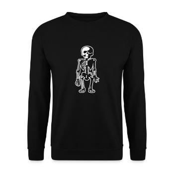 Skeleton Costume Bones Halloween Horreur - Sweat-shirt Unisexe - noir - Devant - Alina (178cm) & Michal (187cm)