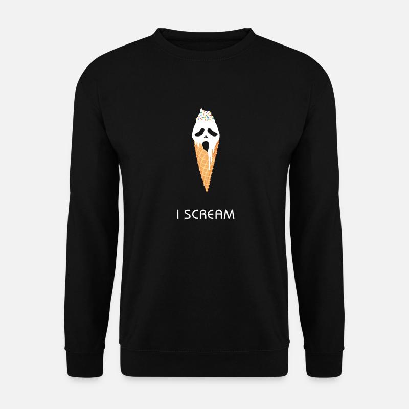 Eiskrem Ice Cream Eiskreme Eis Eiscreme I scream - Unisex Pullover - Schwarz