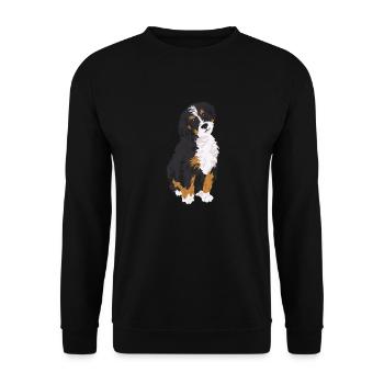Bernedoodle Dog - Unisex Sweatshirt - black - Front - Alina (178cm) & Michal (187cm)