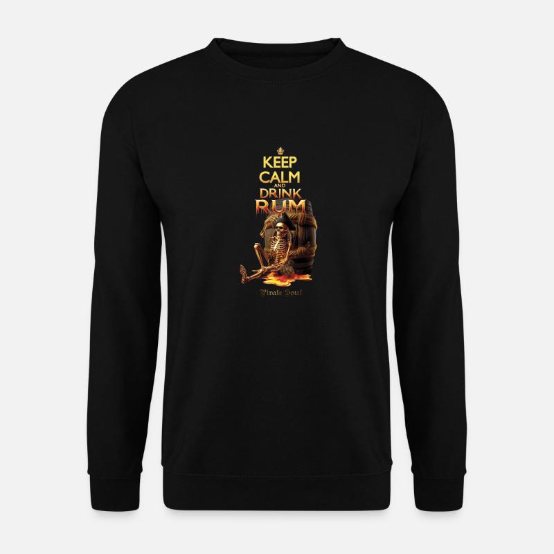 keepcalm DRINK RUM - Unisex Sweatshirt - black