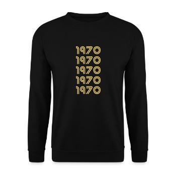 Year 1970 - Unisex Sweatshirt - black - Front - Alina (178cm) & Michal (187cm)