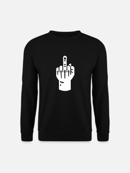 mittelfinger hand - Unisex Pullover - Schwarz