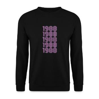 1988 - Unisex Pullover - Schwarz - Vorne - Alina (178cm) & Michal (187cm)