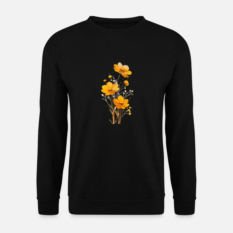 Blumen - Unisex Pullover - Schwarz