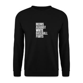 Moms Against White Baseball Pants - Unisex Pullover - Schwarz - Vorne - Alina (178cm) & Michal (187cm)