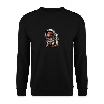 Teckel mignon astronaute Science Fiction Espace - Sweat-shirt Unisexe - noir - Devant - Alina (178cm) & Michal (187cm)