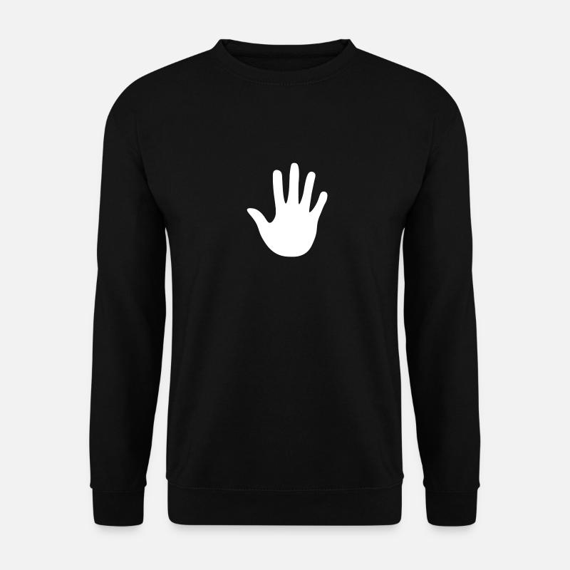 Main, illustration, silhouette, forme, cadeau - Sweat-shirt Unisexe - noir