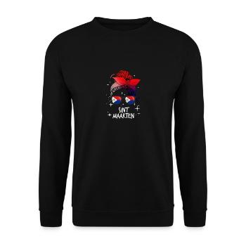 Sint Maarten - Unisex Sweatshirt - black - Front - Alina (178cm) & Michal (187cm)