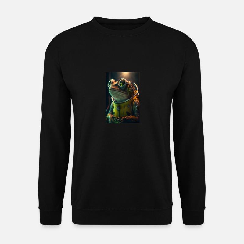 süßer Frosch Astronaut - Unisex Pullover - Schwarz