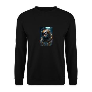 Tigers in space - Unisex Sweatshirt - black - Front - Alina (178cm) & Michal (187cm)