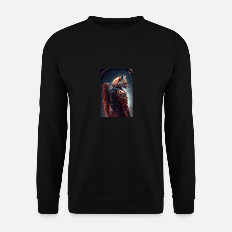 Fox in space - Unisex Sweatshirt - black