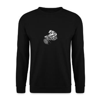 BMX Bicycle / Bike 01_white - Unisex Sweatshirt - black - Front - Alina (178cm) & Michal (187cm)
