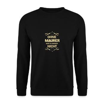 Bricklayer - Unisex Sweatshirt - black - Front - Alina (178cm) & Michal (187cm)