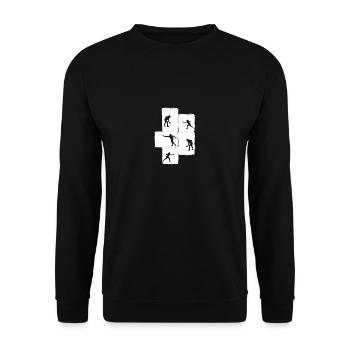 Clôture Clôture - Sweat-shirt Unisexe - noir - Devant - Alina (178cm) & Michal (187cm)