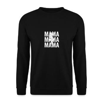 Fechter Mama Mutter Fechten - Unisex Pullover - Schwarz - Vorne - Alina (178cm) & Michal (187cm)