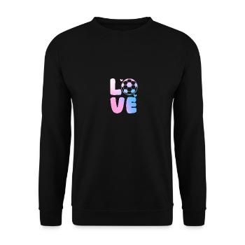 Joueur de football Football - Sweat-shirt Unisexe - noir - Devant - Alina (178cm) & Michal (187cm)