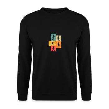 Joueur de football Football - Sweat-shirt Unisexe - noir - Devant - Alina (178cm) & Michal (187cm)
