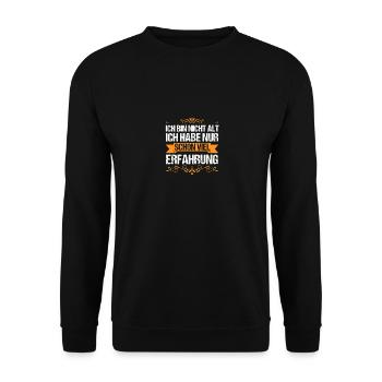 Ich Bin Nicht Alt Geburtstag - Unisex Pullover - Schwarz - Vorne - Alina (178cm) & Michal (187cm)