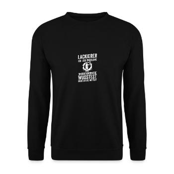 Car Painter Vehicle Painter Painter - Unisex Sweatshirt - black - Front - Alina (178cm) & Michal (187cm)